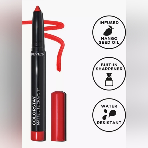 REVLON ColorStay Matte Lite Crayon Lipstick in Air Kiss - Picture 2 of 11
